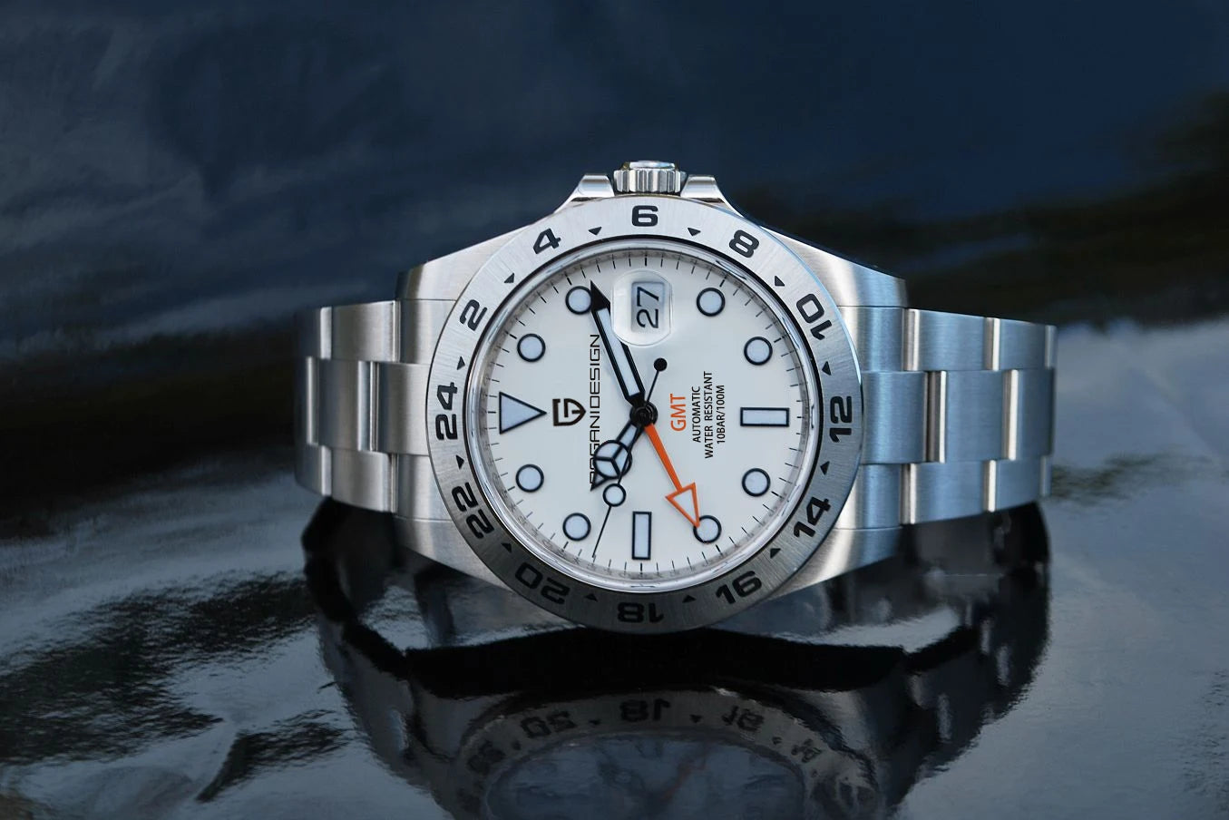 2024 GMT Horizon — White Dial & Silver Stainless Steel