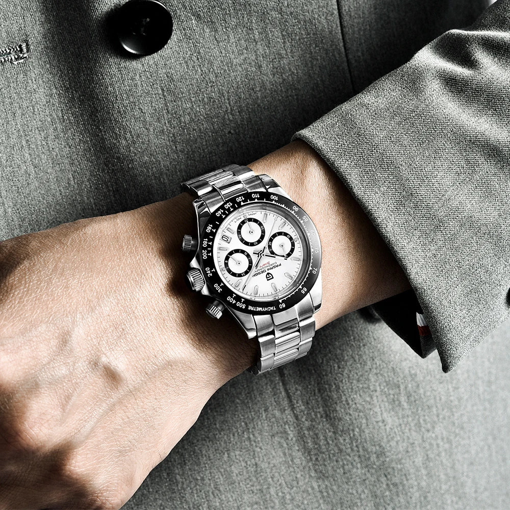 Elegant Meteorite Dial Men’s Quartz Watch — A Celestial Statement in Every Shade