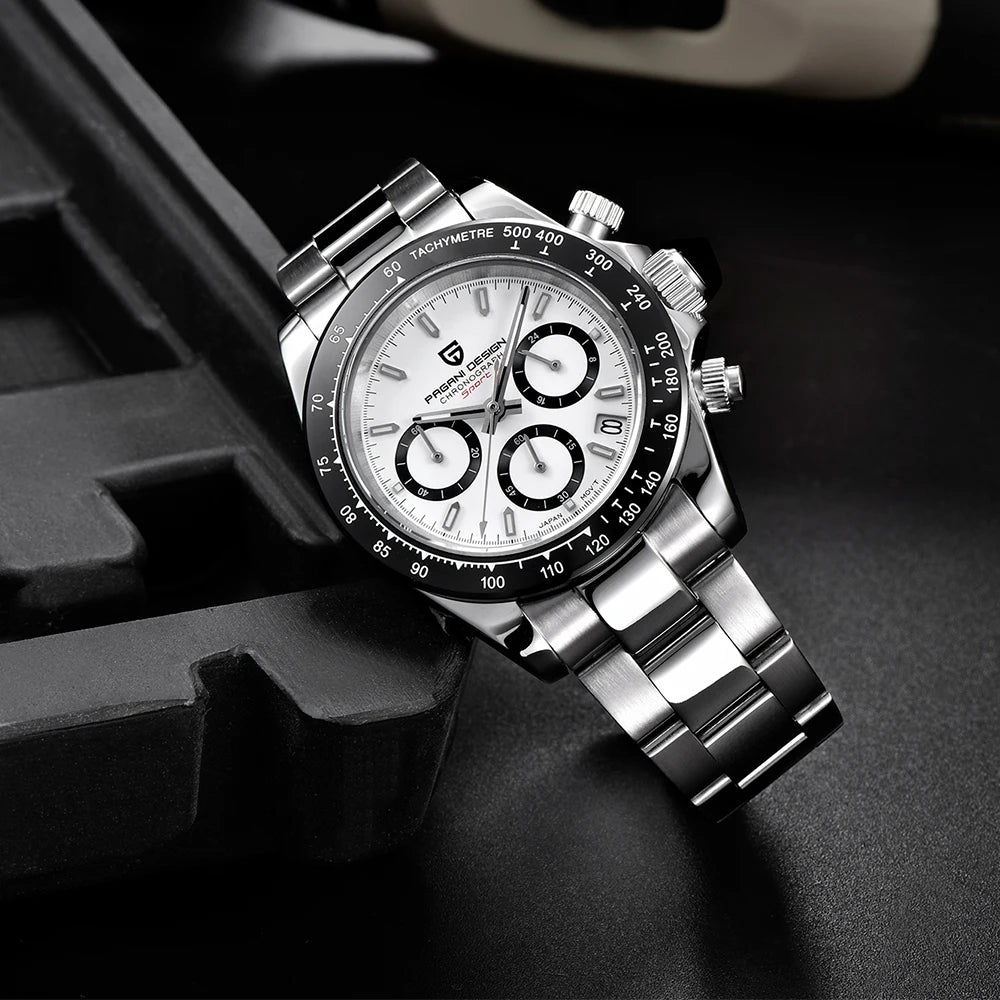 Elegant Meteorite Dial Men’s Quartz Watch — A Celestial Statement in Every Shade