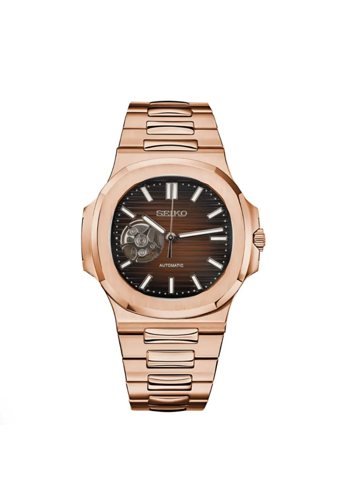 NAUTIKO | Rose Gold Chocolate Open Heart