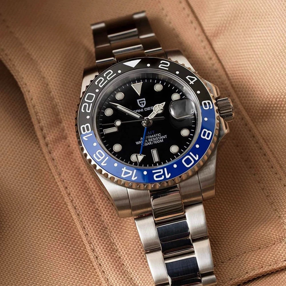 Aurum Diver — 40mm Luxury GMT Automatic