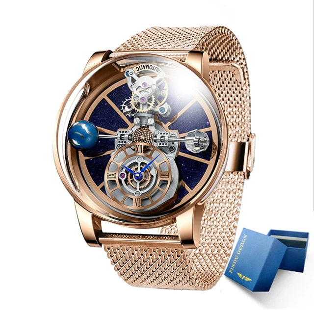 Celestial Horizon — Starry Sky Quartz Watch for Men