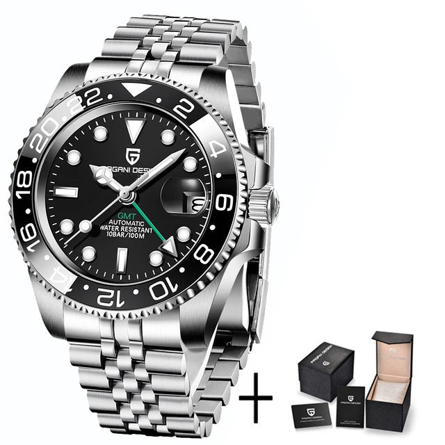 Aurum Diver — 40mm Luxury GMT Automatic