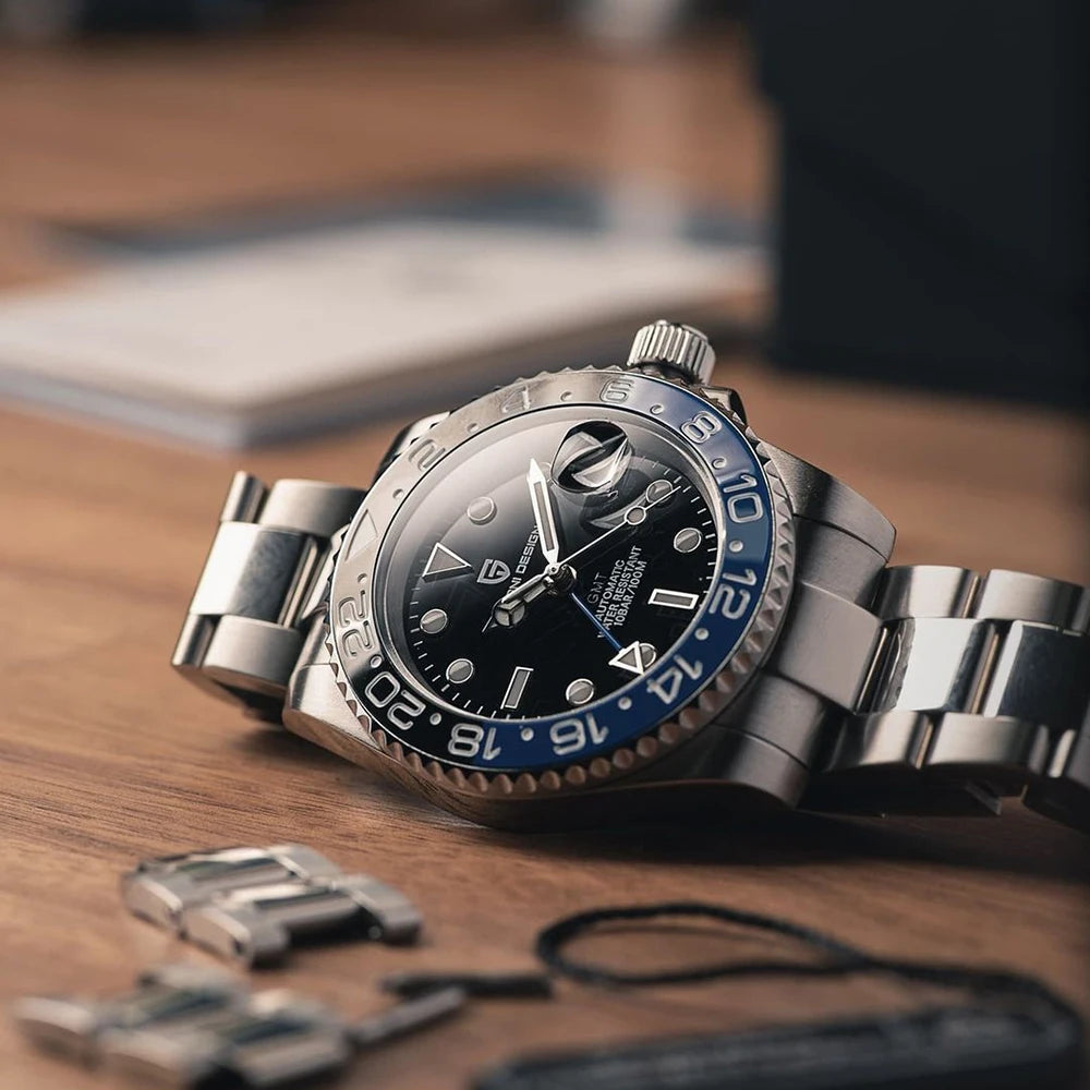 Aurum Diver — 40mm Luxury GMT Automatic