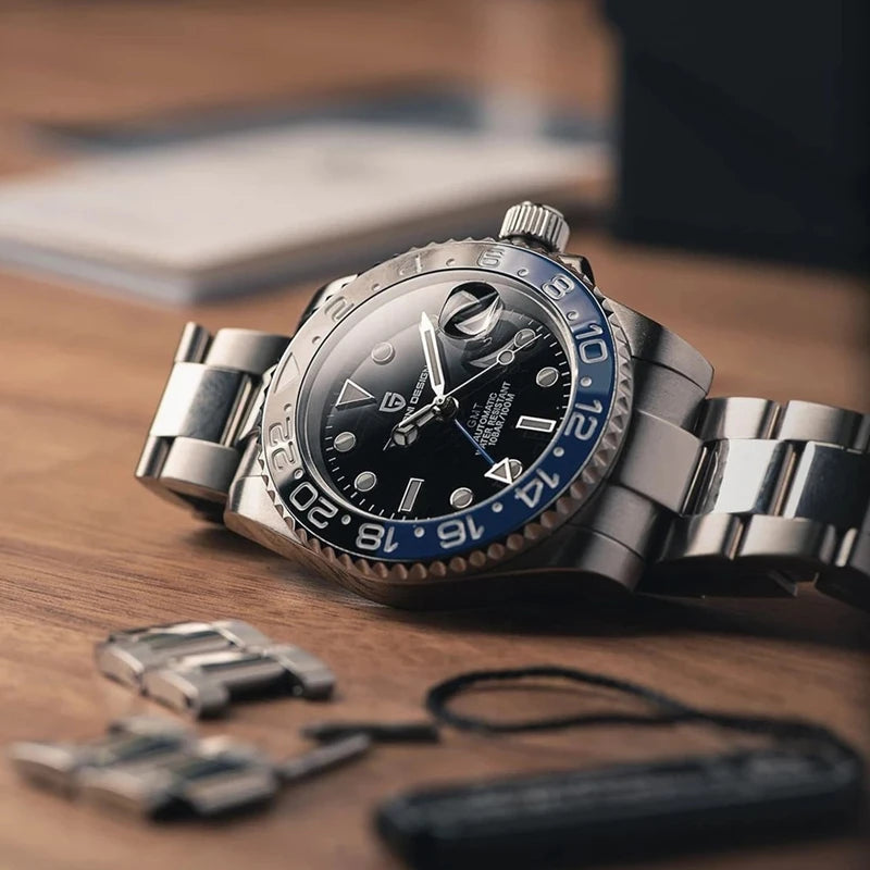 Aurum Diver — 40mm Luxury GMT Automatic