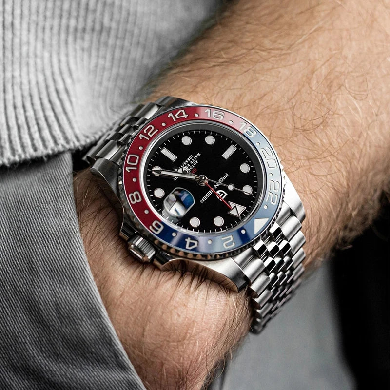 Aurum Diver — 40mm Luxury GMT Automatic