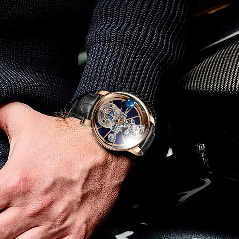 Celestial Horizon — Starry Sky Quartz Watch for Men
