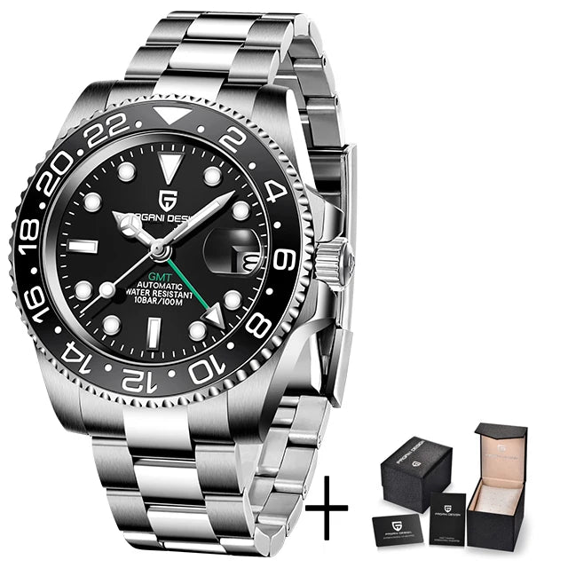 Aurum Diver — 40mm Luxury GMT Automatic