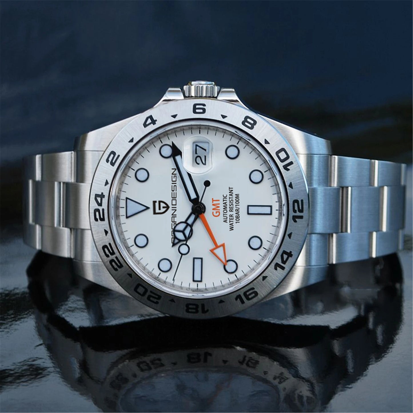 2024 GMT Horizon — White Dial & Silver Stainless Steel