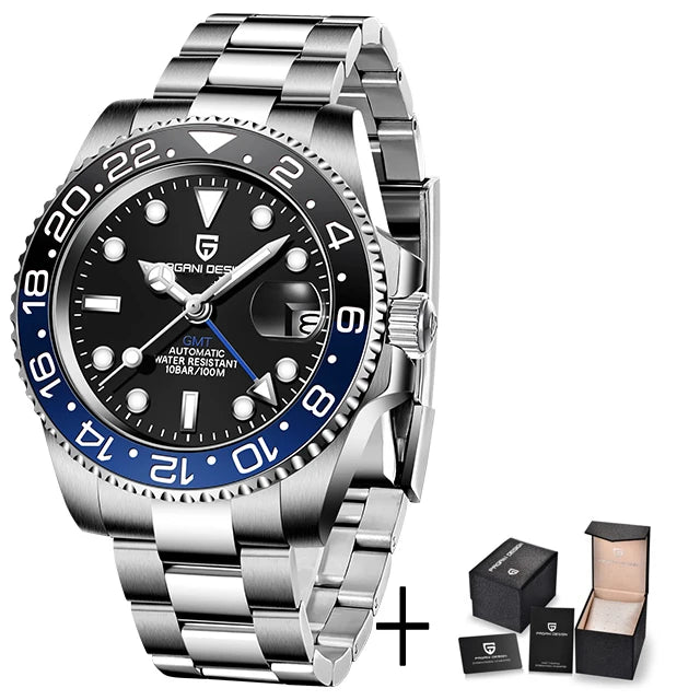 Aurum Diver — 40mm Luxury GMT Automatic
